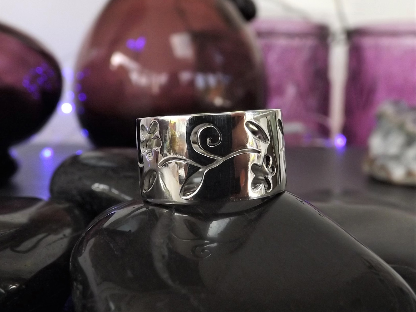 Trailing Jasmine Silver Ring size K