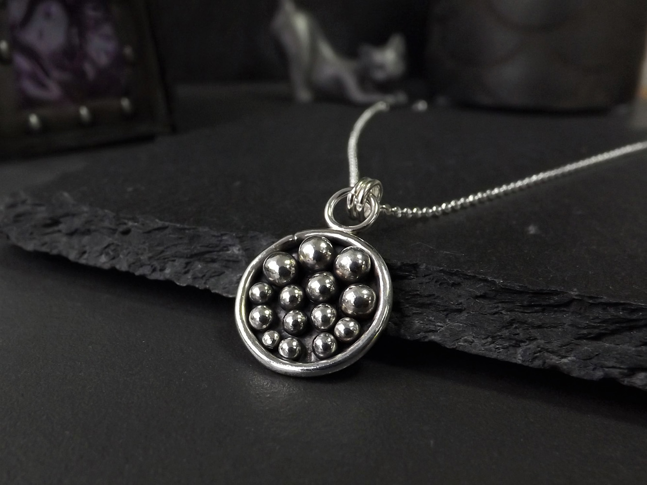 Silver Bubbles Pendant Necklace (Small)